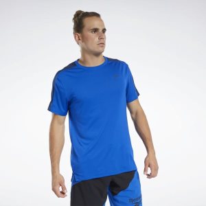 Koszulki Męskie Reebok Workout Ready Tech Niebieskie PL 10LDTHZ